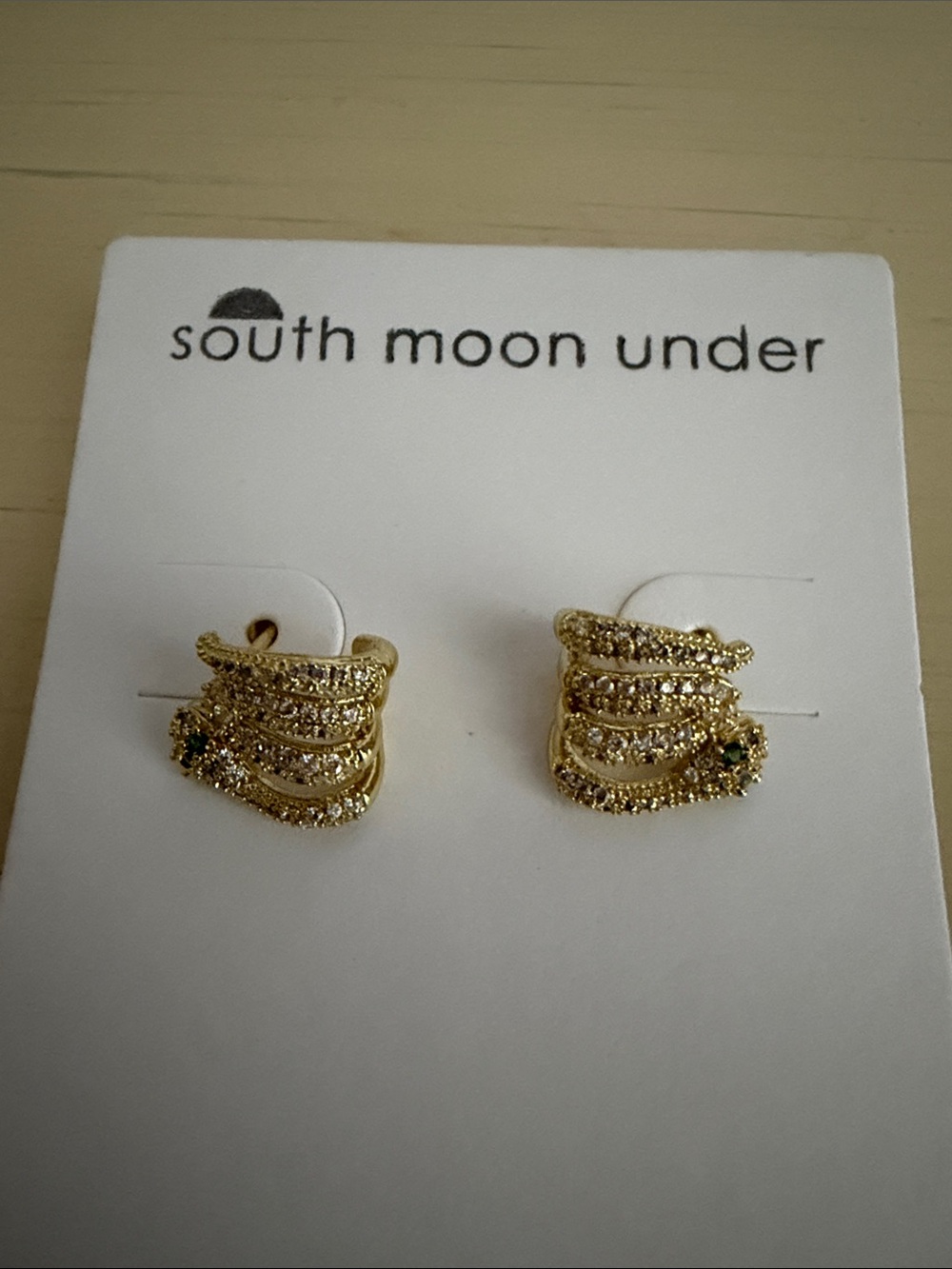 NWT Adina Eden Snake Cage Stud Earrings